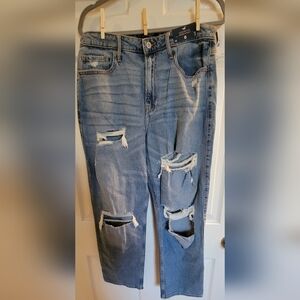 Distressed Blue Jeans